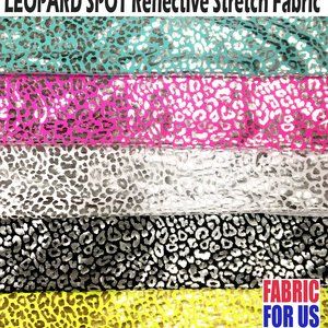 Leopard Spots Reflective Design Stretch Fabric 58/60" Wide in 5 Colors
